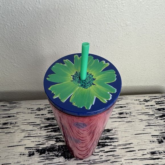 Starbucks Flower 2022 Summer Floral Hibiscus Tumbler Cold Cup 24oz Venti - Picture 6 of 12